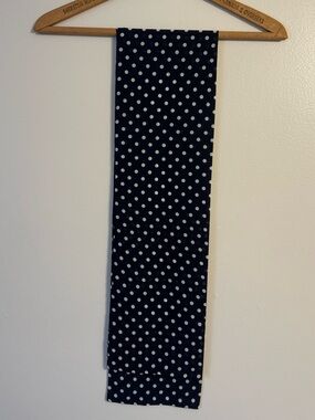Semi Sheer Navy Polka Dot Scarf or Head Scarf